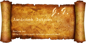 Janicsek István névjegykártya